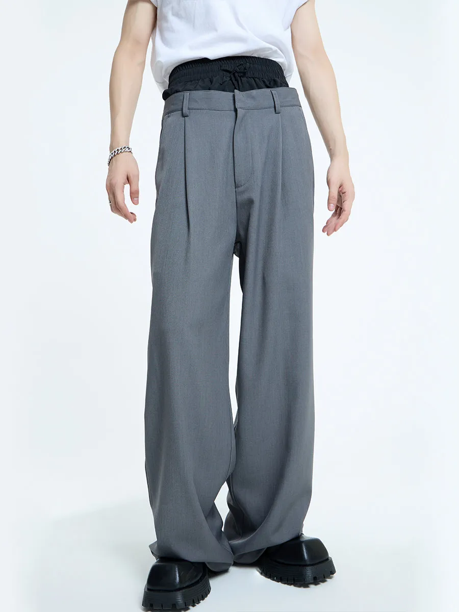 【23s September.】Double Layer High Waist Relaxed Pants -M