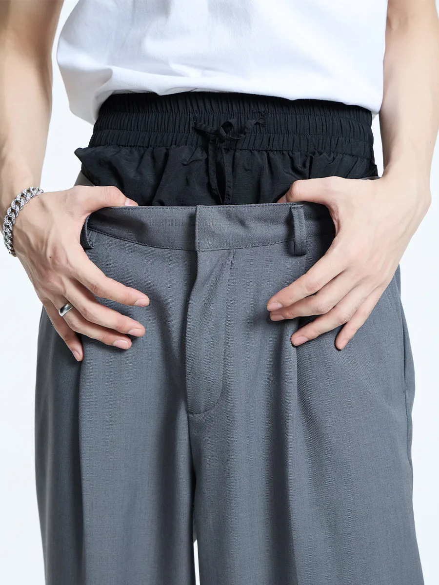 【23s September.】Double Layer High Waist Relaxed Pants -M
