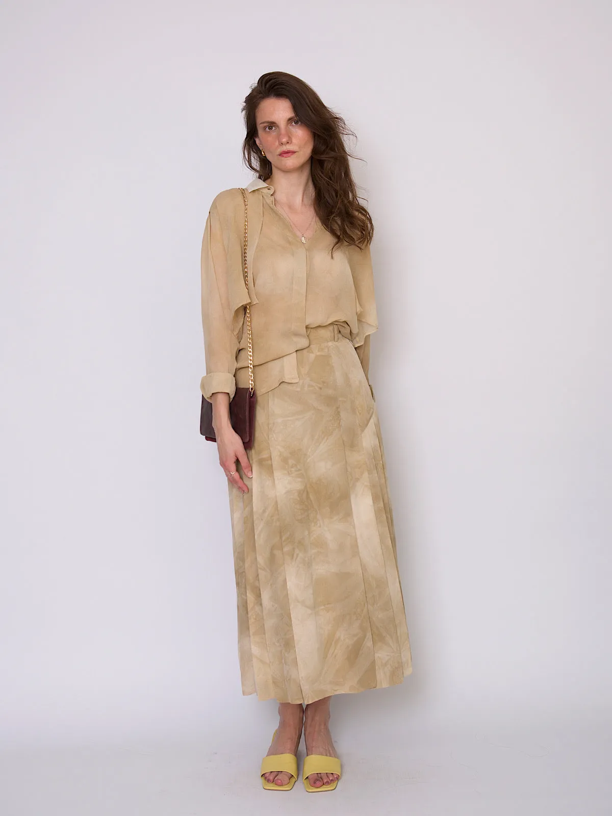 90s vintage 2 piece silk suit by Escada Margaretha Ley