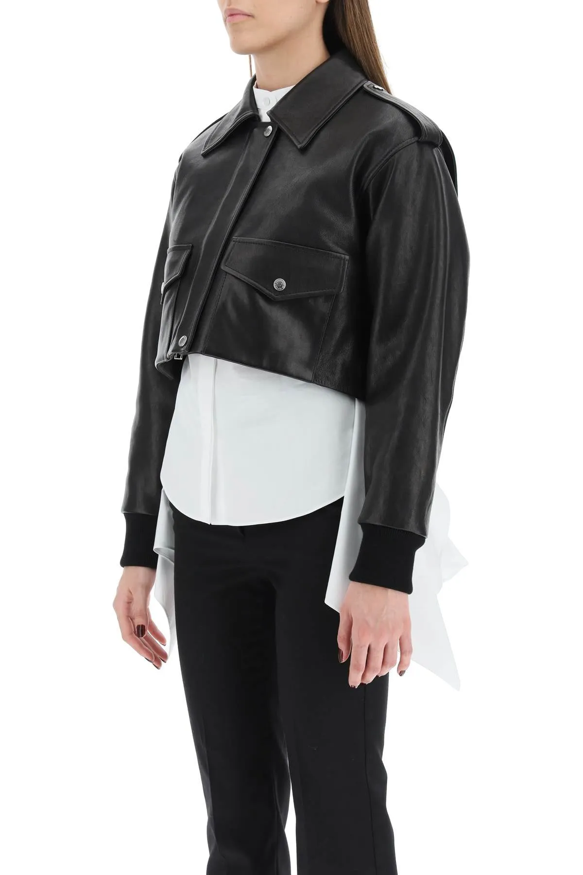 Alexander McQueen Long-Sleeved Cropped Jacket