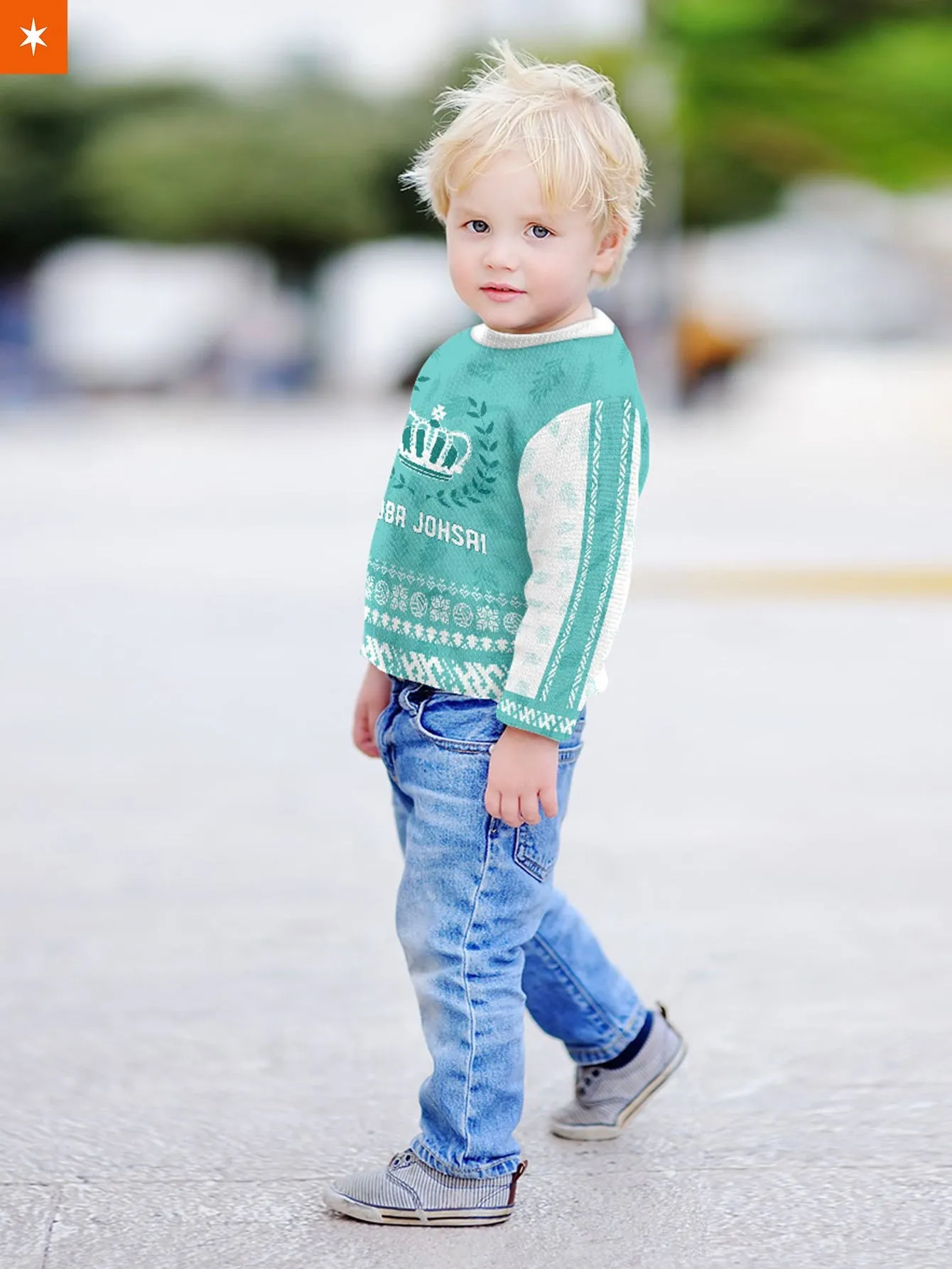 Aoba Johsai Jersey Christmas Kids Unisex Wool Sweater