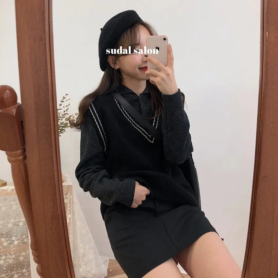 Autumn Winter Women Knitted Sweater Sleeveless Vest