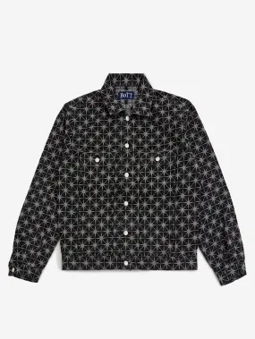 BoTT Sparkle Monogram Denim Jacket - Washed Black