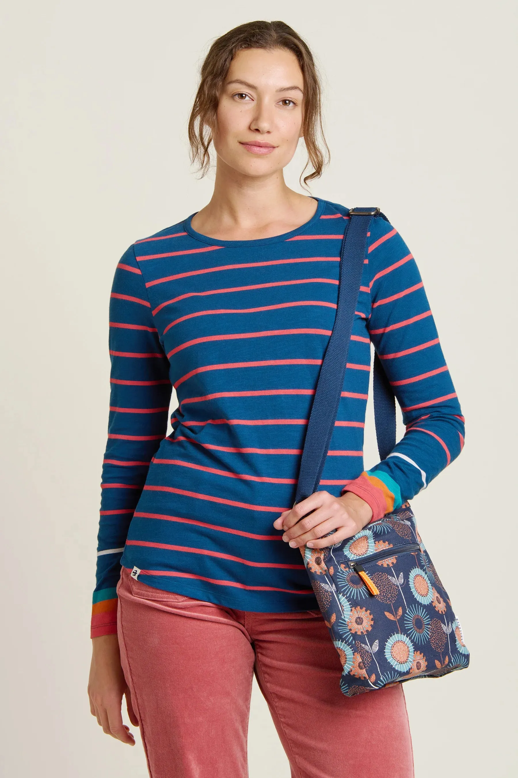 Brakeburn Multi Stripe Tee - Navy