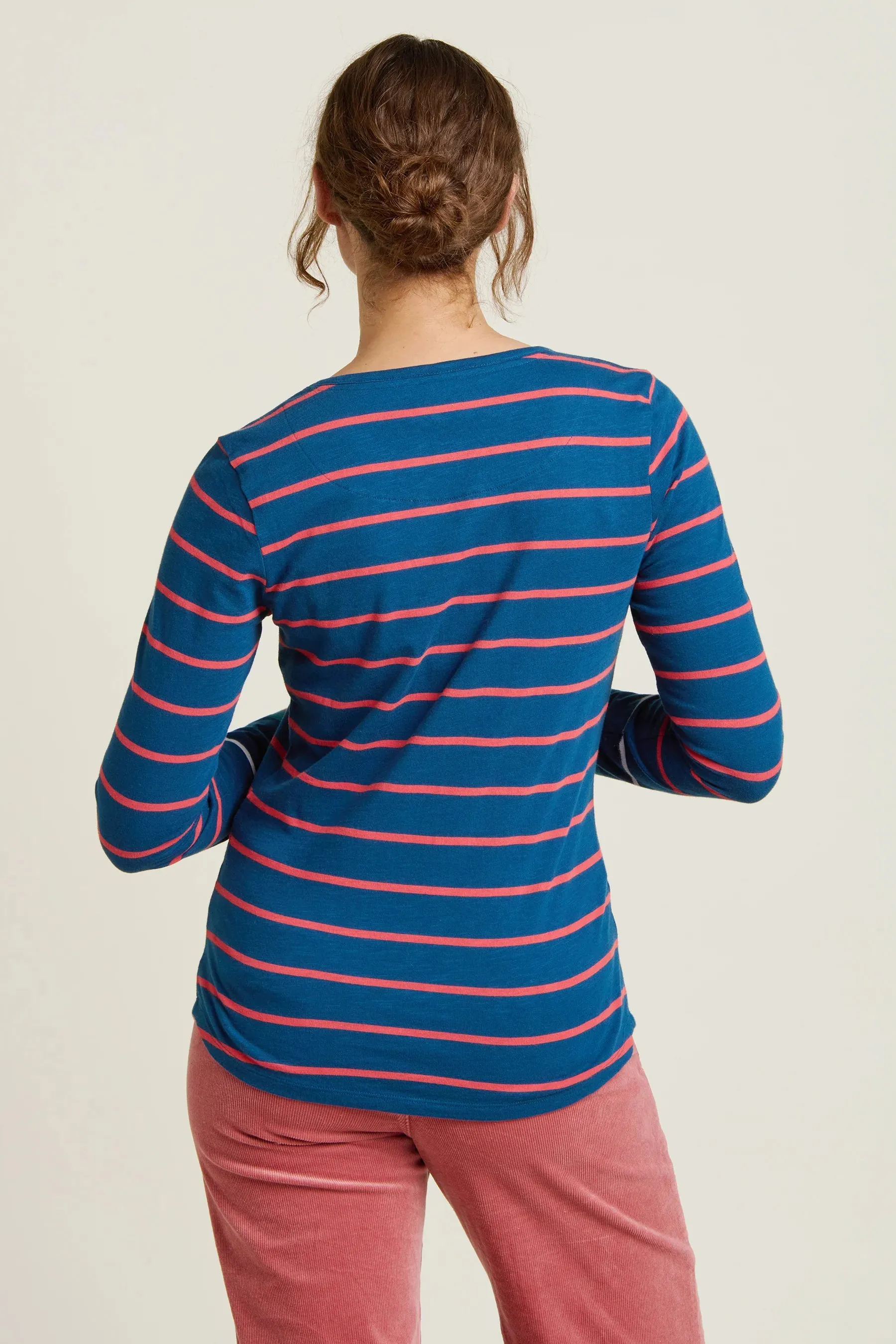Brakeburn Multi Stripe Tee - Navy