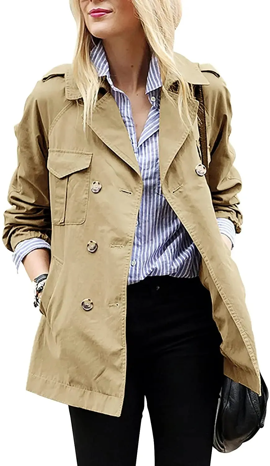 Casual Double Breasted Jacket  Lightweight
