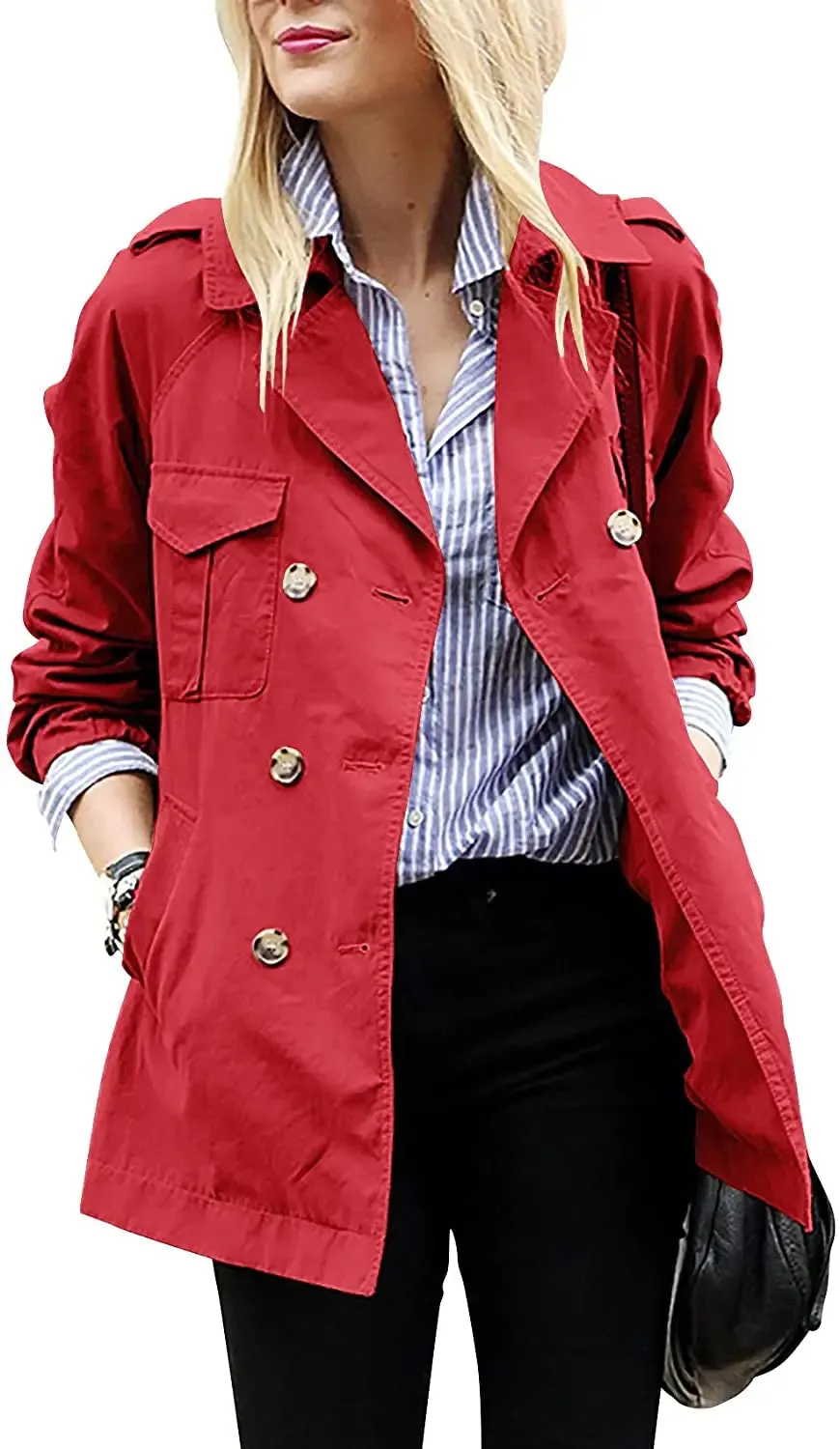 Casual Double Breasted Jacket  Lightweight