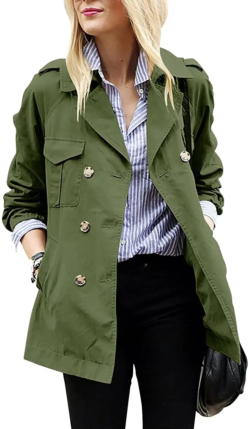 Casual Double Breasted Jacket  Lightweight