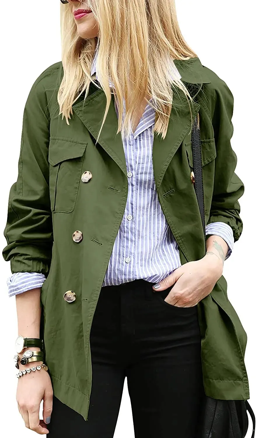 Casual Double Breasted Jacket  Lightweight