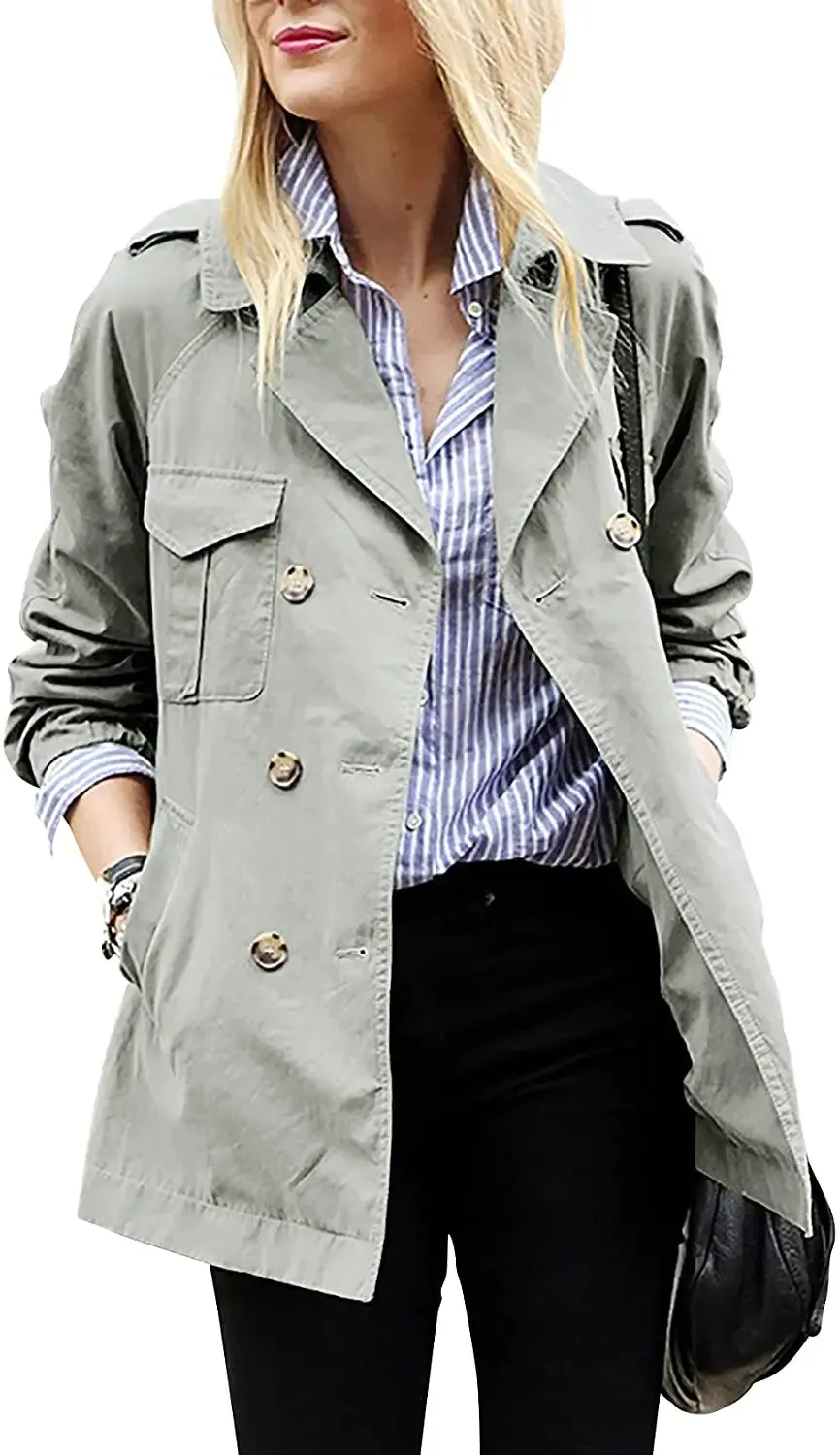 Casual Double Breasted Jacket  Lightweight