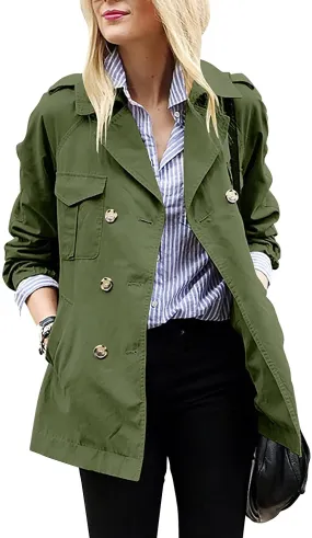Casual Double Breasted Jacket  Lightweight