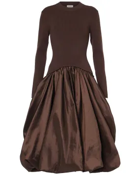 Chocolate Kenlie Mockneck Midi Dress