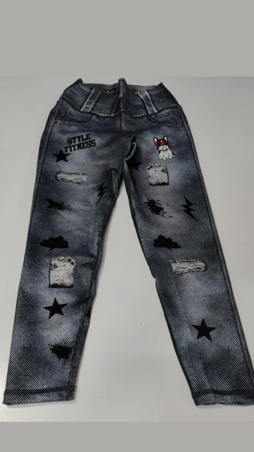 Colombian Workout Fake Gray leggings Jeans