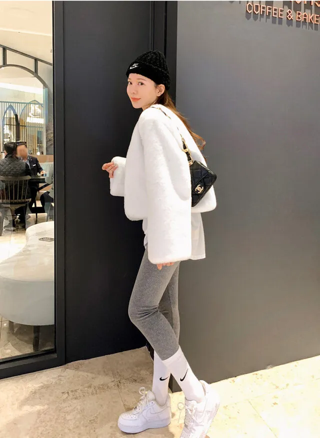 Cropped Eco Fur Jacket