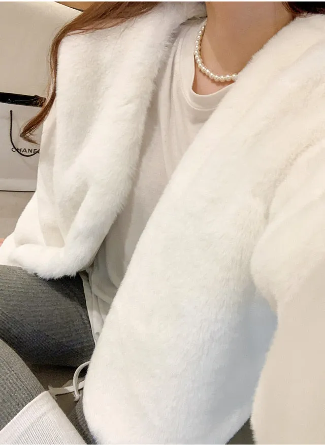Cropped Eco Fur Jacket