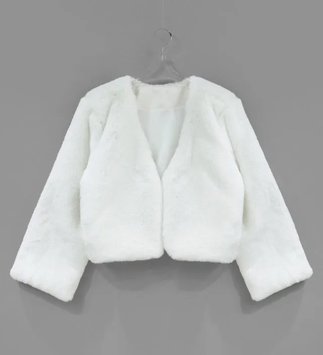 Cropped Eco Fur Jacket