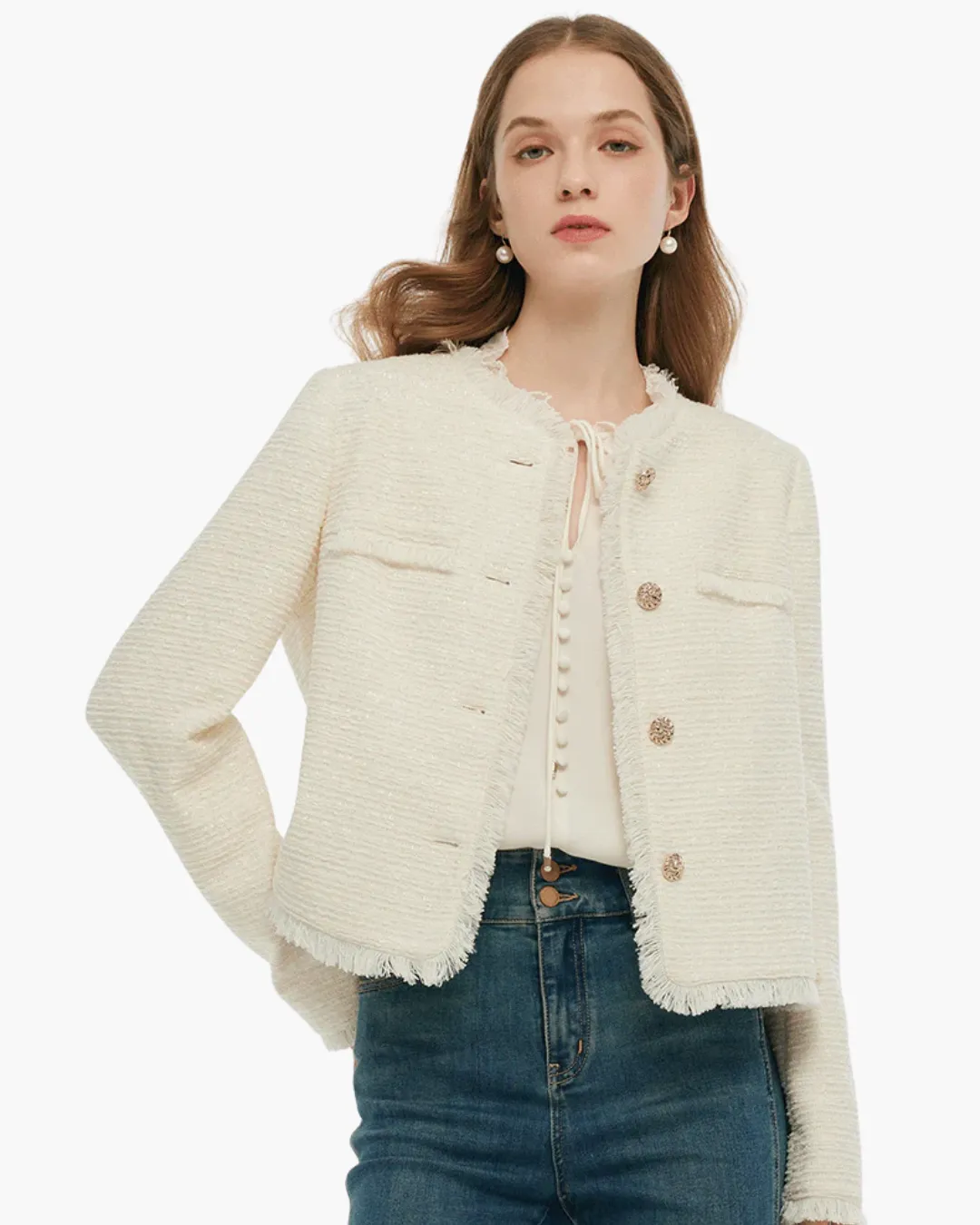 Cropped Tweed Jacket