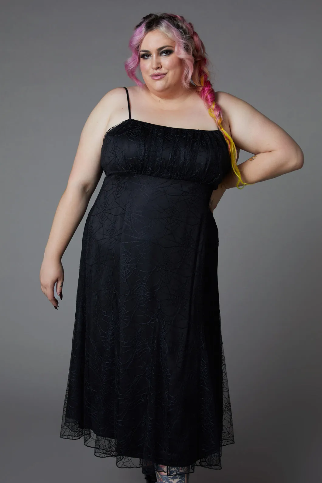 Curve Interwebs Mesh Dress