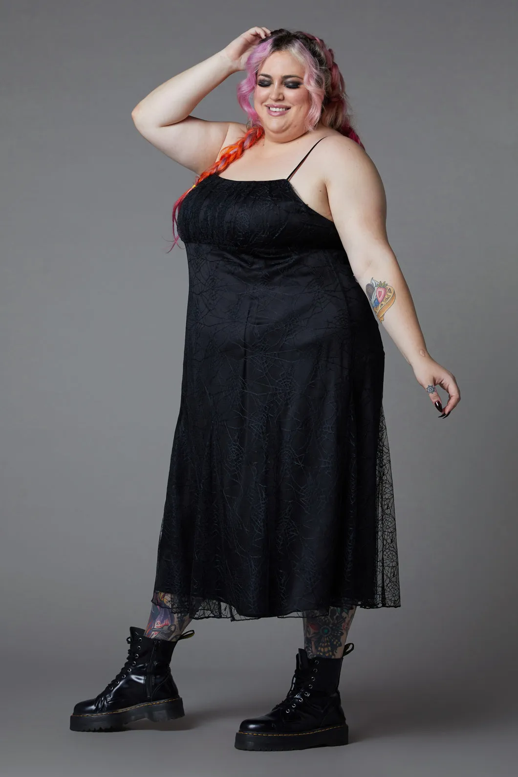 Curve Interwebs Mesh Dress