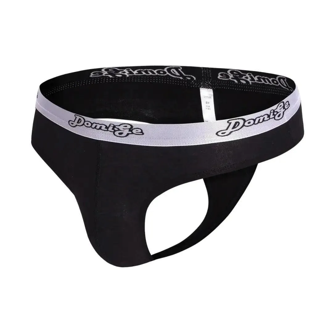 DomiGe Men's Low-Rise Sexy Thongs Pouch Cotton Undies for Men