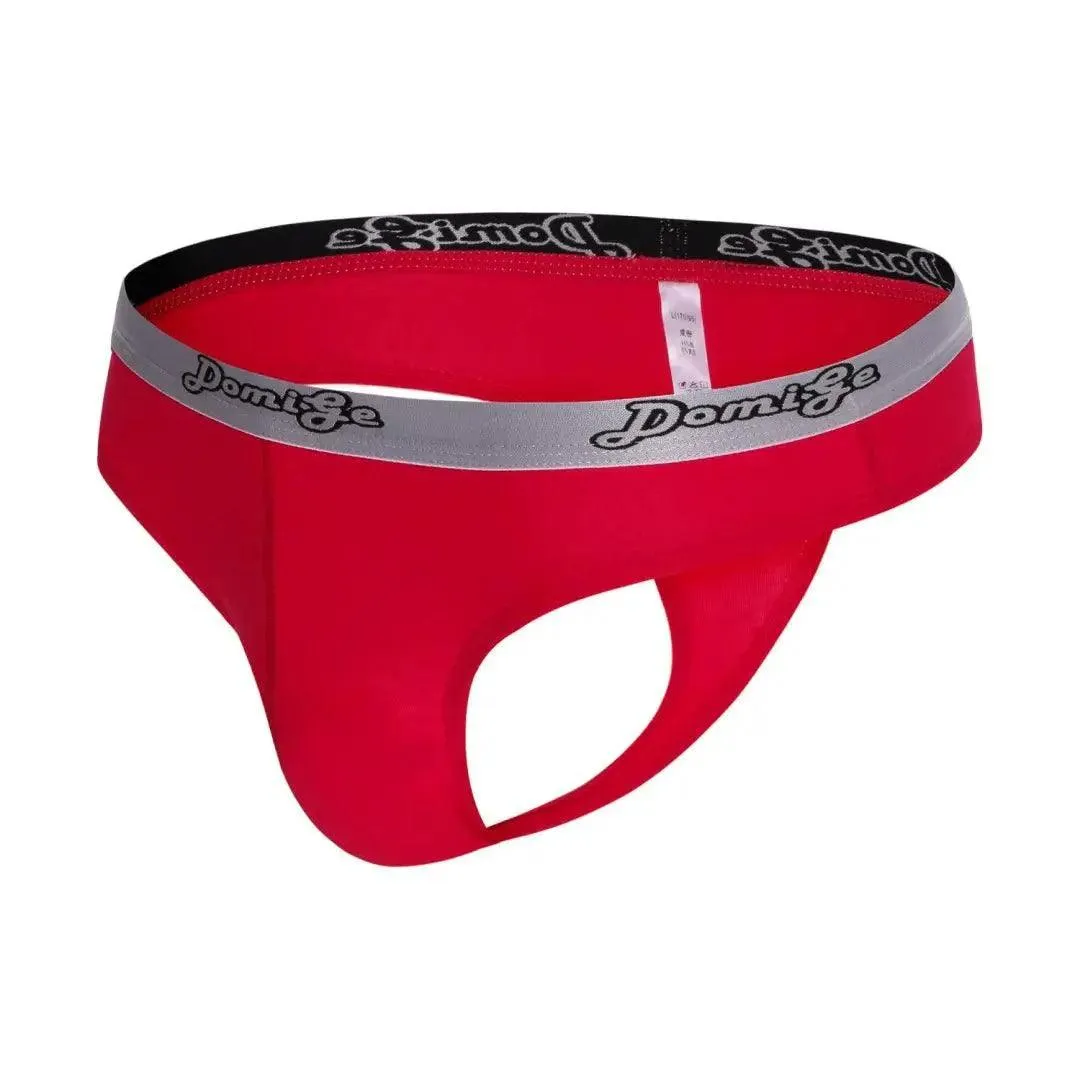 DomiGe Men's Low-Rise Sexy Thongs Pouch Cotton Undies for Men