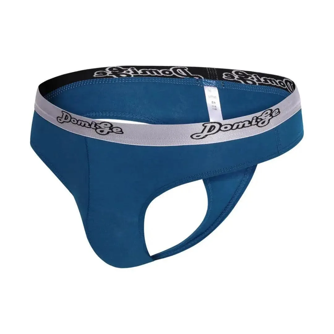 DomiGe Men's Low-Rise Sexy Thongs Pouch Cotton Undies for Men