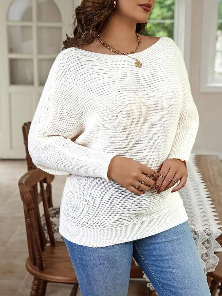 Elegant Batwing Sleeve Sweater