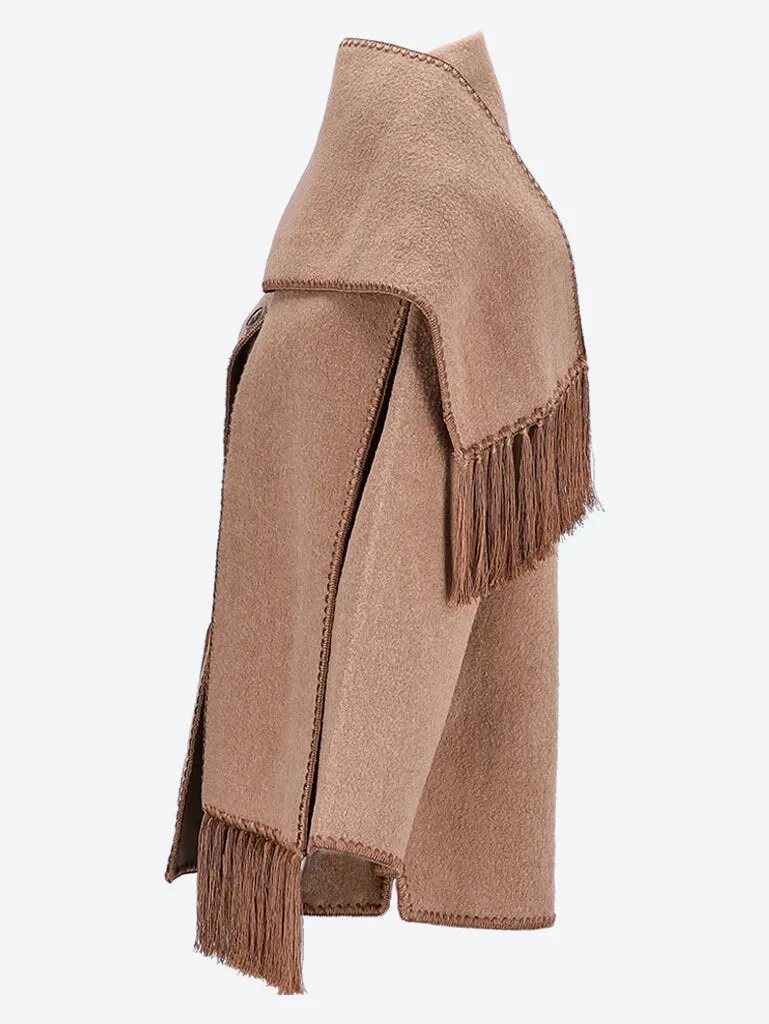Embroidered scarf jacket