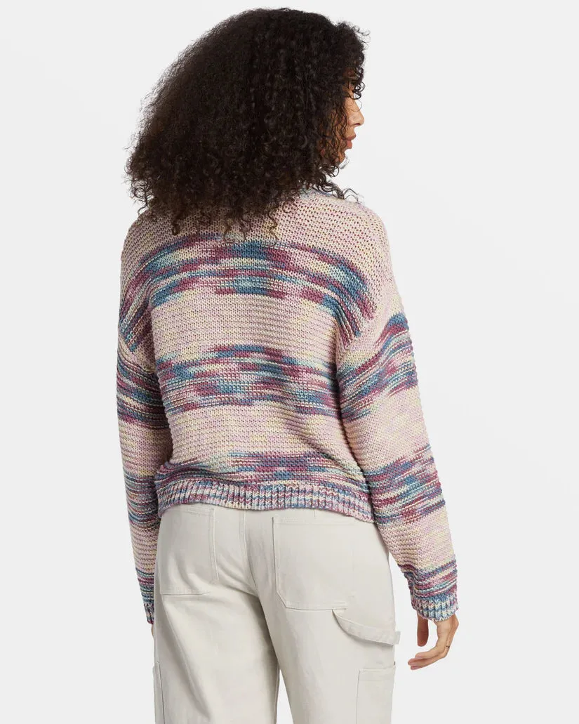 FADE OUT PULLOVER SWEATER-BLUE SHADOW