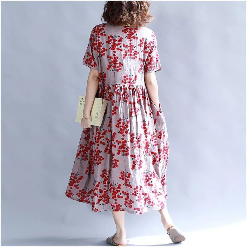 Floral Modesty Empire Waist T-Shirt Dress