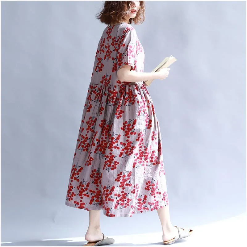 Floral Modesty Empire Waist T-Shirt Dress
