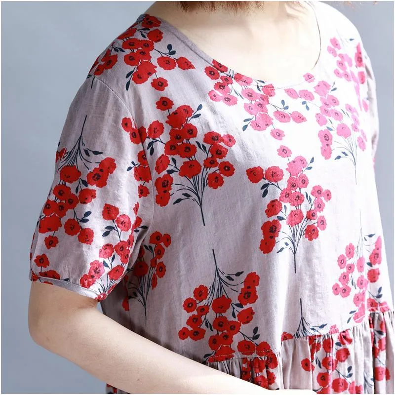 Floral Modesty Empire Waist T-Shirt Dress