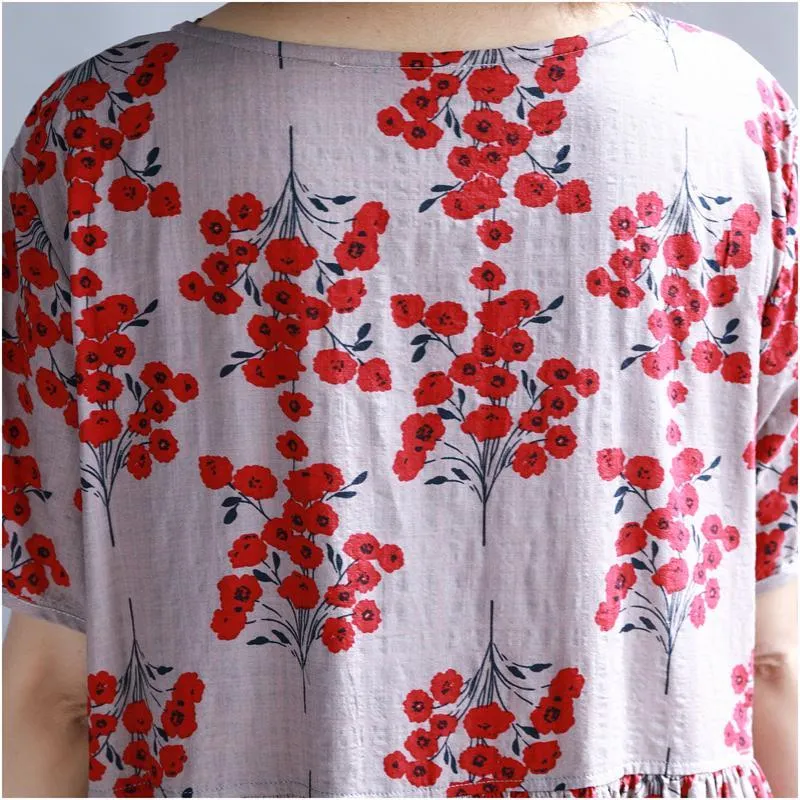 Floral Modesty Empire Waist T-Shirt Dress