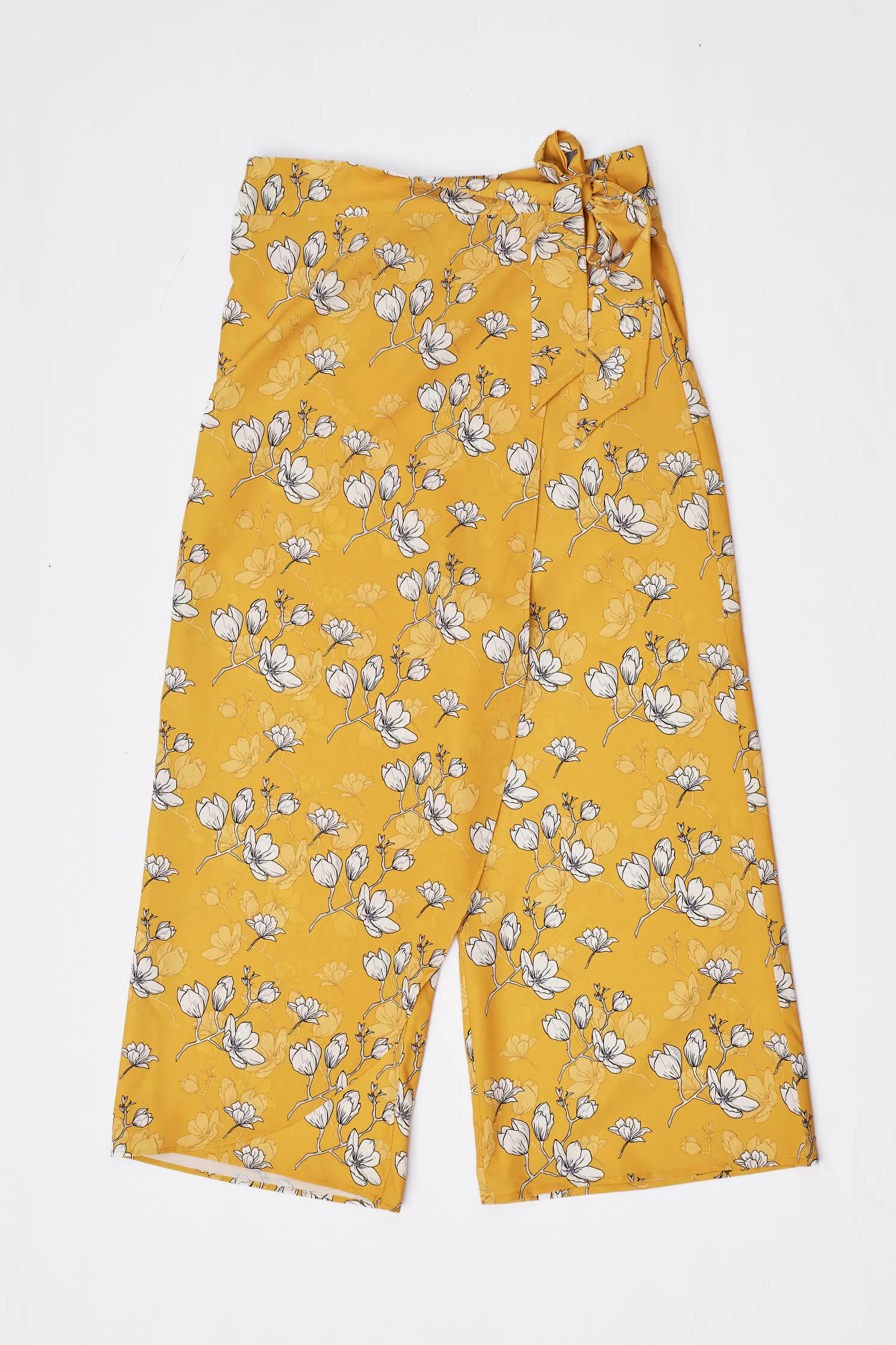Floral Side Wrap Stylish Culotte