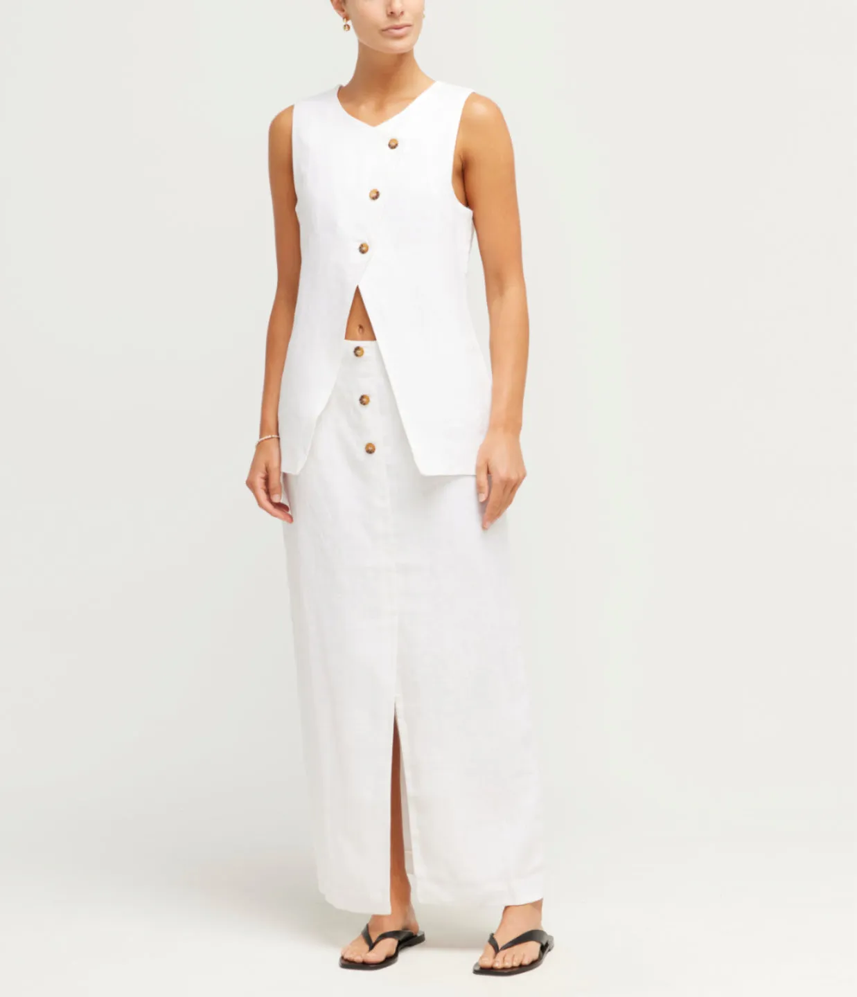 Gigi Column Skirt in Ivory
