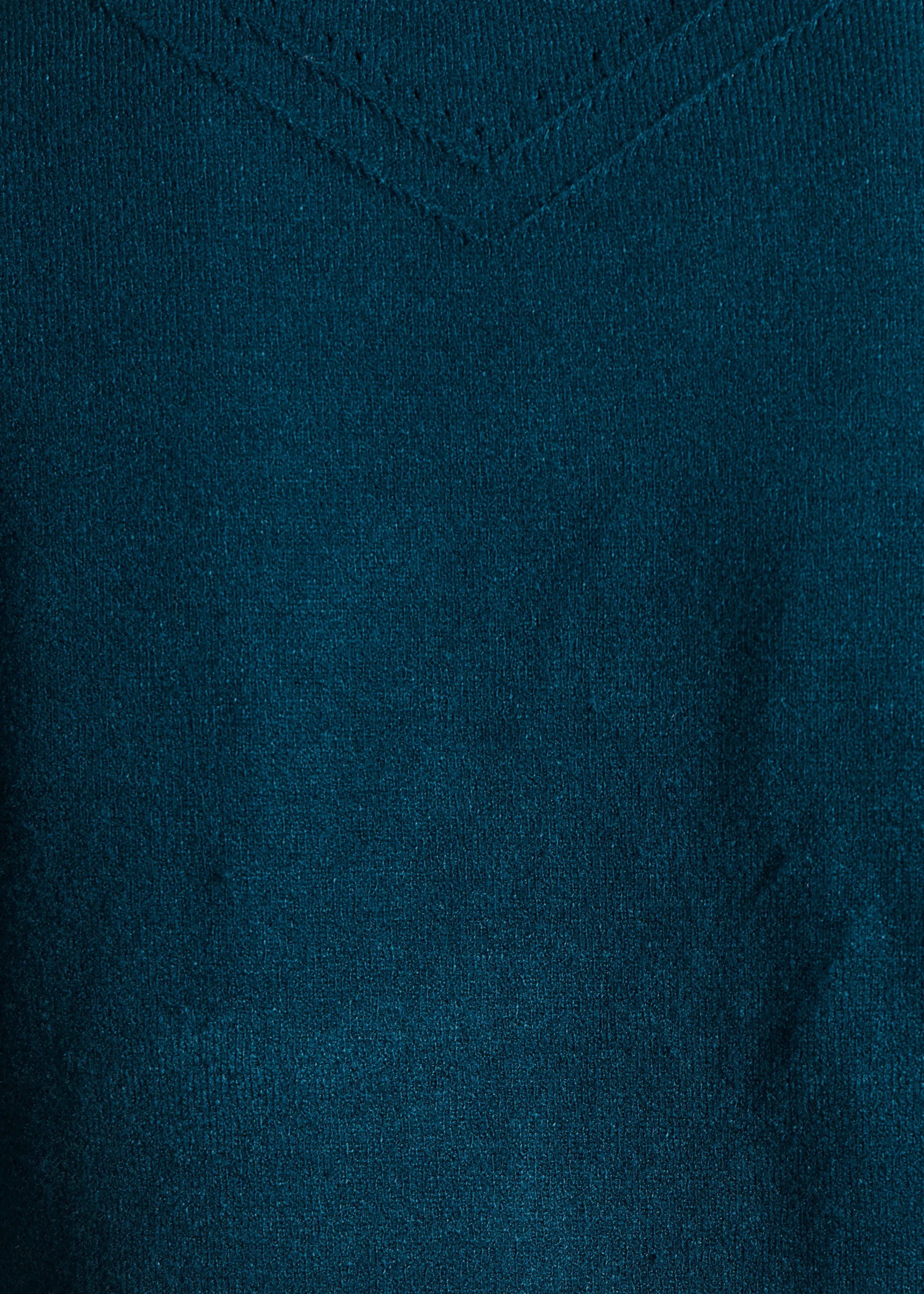 Gilet bleu pétrole court encolure V