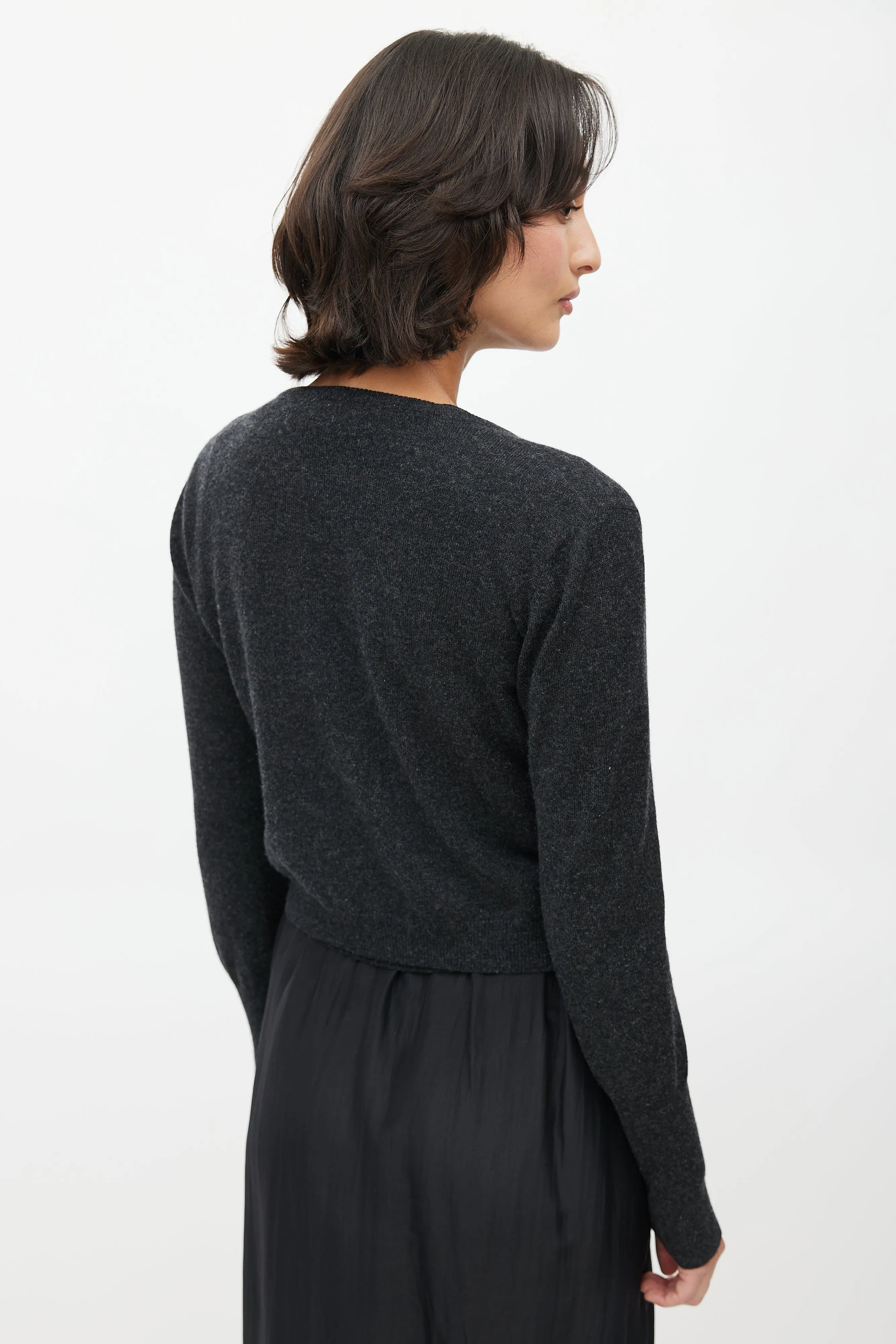 Grey Cashmere Embellished Co-Ord Set