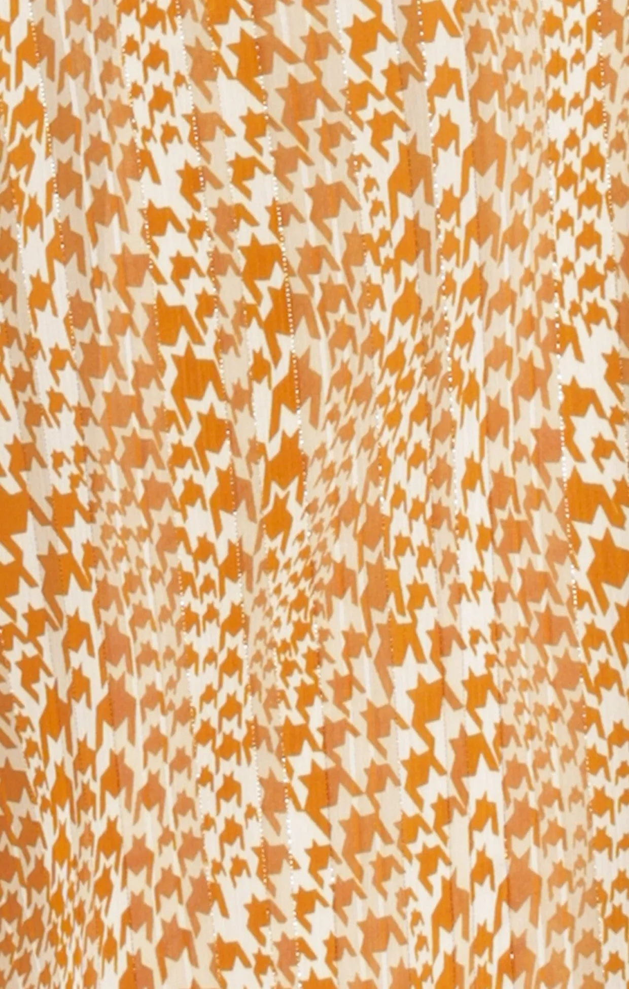HERRINGBONE DRESS IN TOFFEE CREAM CHECK