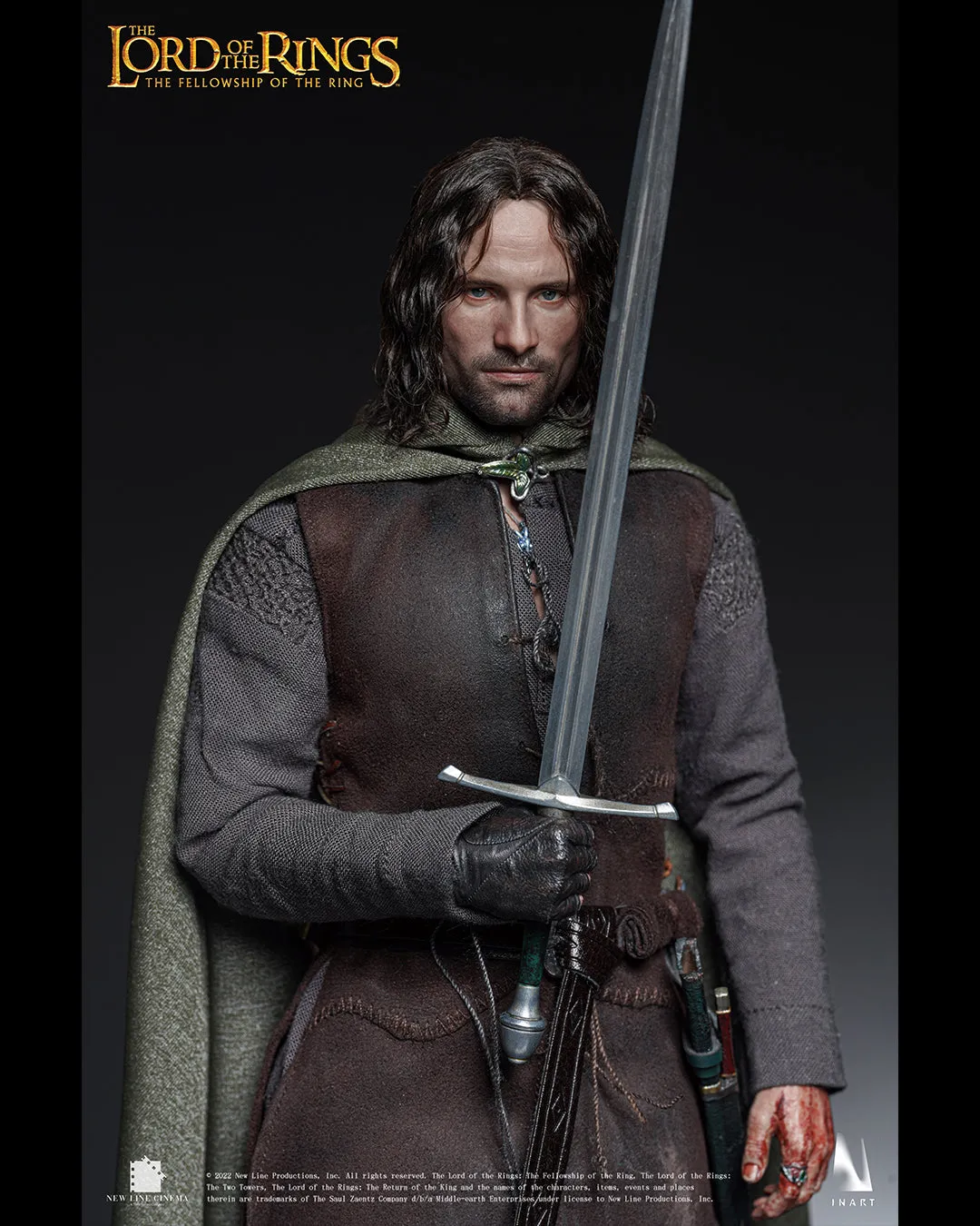 INART The Lord Of The Rings The Fellowship Of The Ring Aragorn 1/6th Scale Collectible Figure Premium Edition (Rooted Hair)