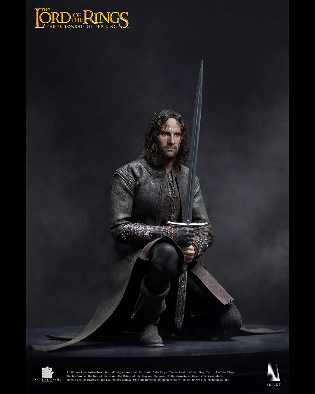 INART The Lord Of The Rings The Fellowship Of The Ring Aragorn 1/6th Scale Collectible Figure Premium Edition (Rooted Hair)