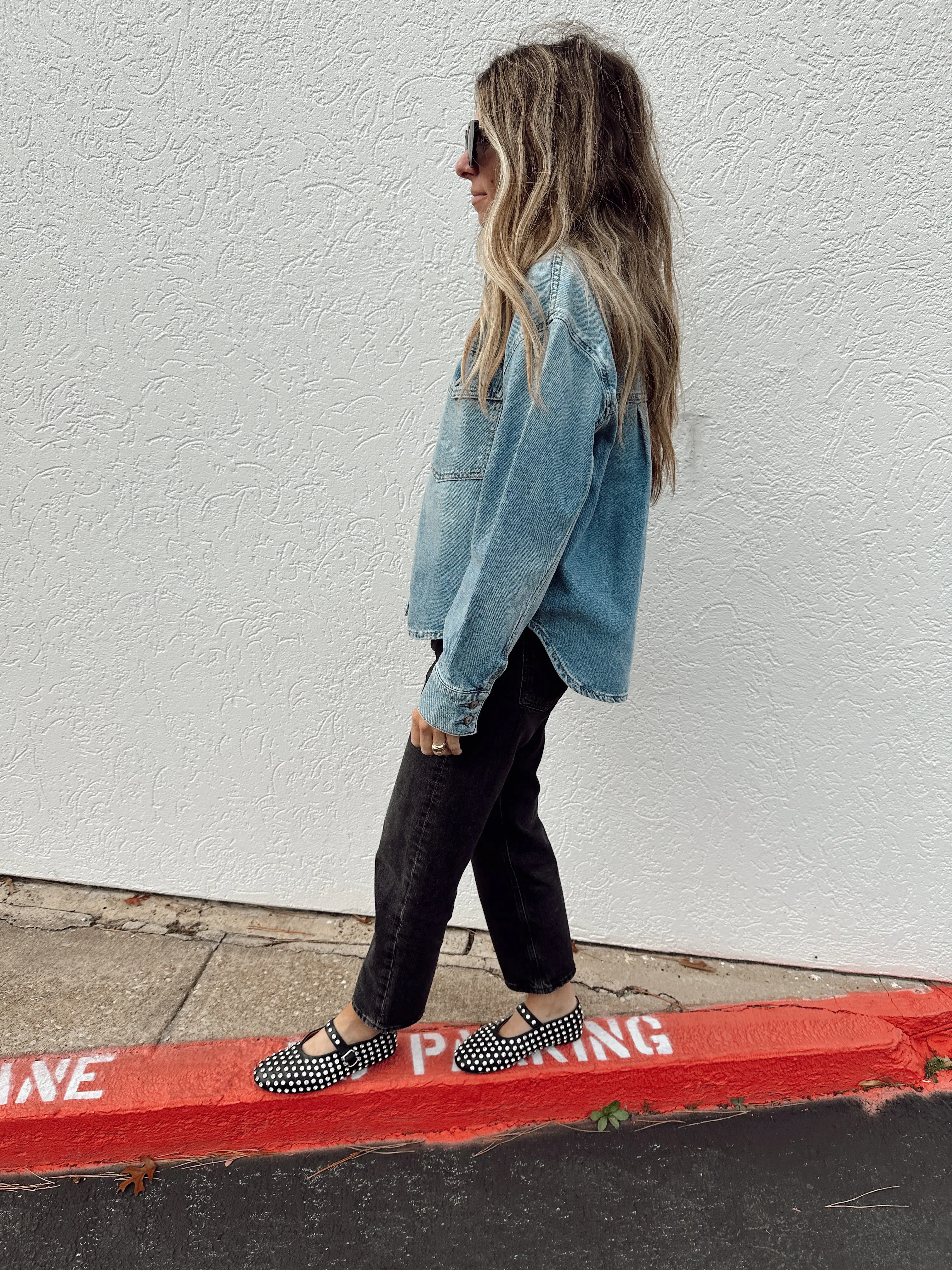 Mandy Cropped Denim Shacket