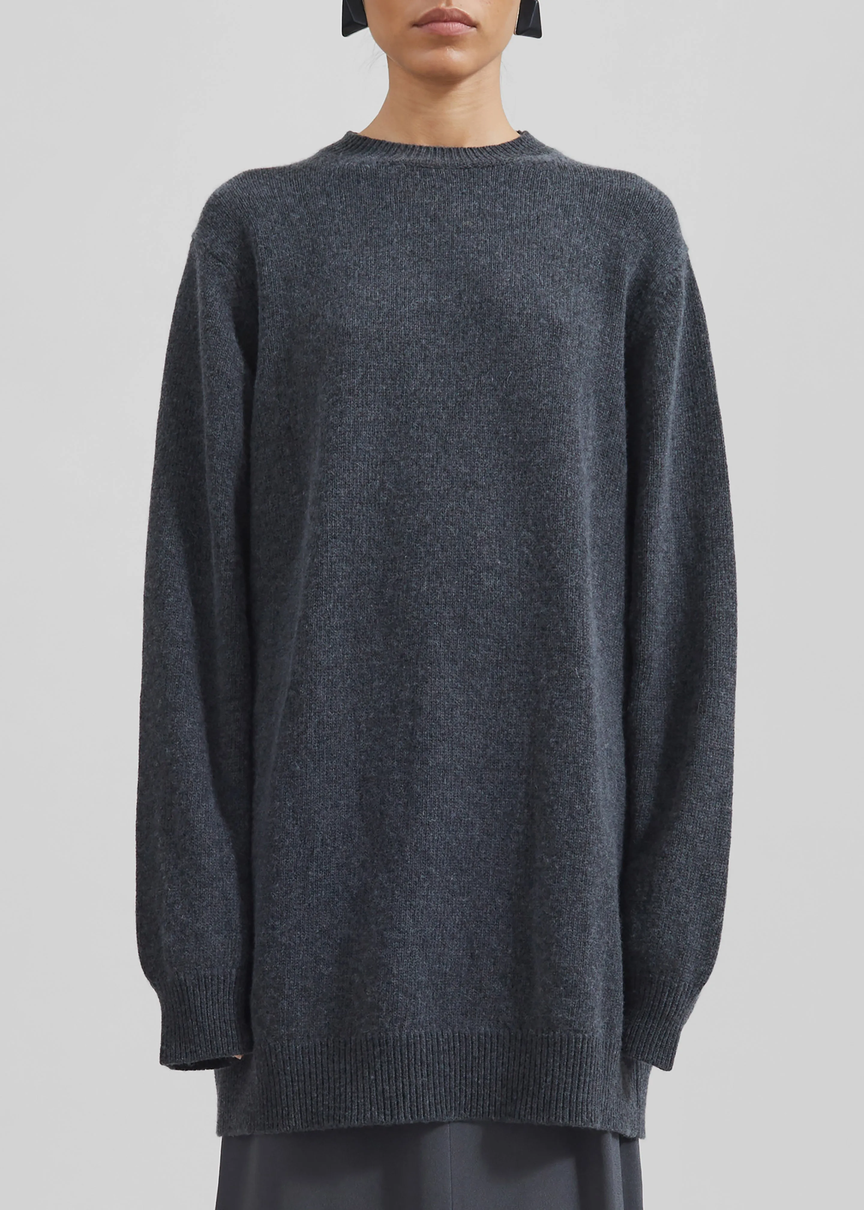 Maxime Knit Sweater Dress - Dark Grey Melange