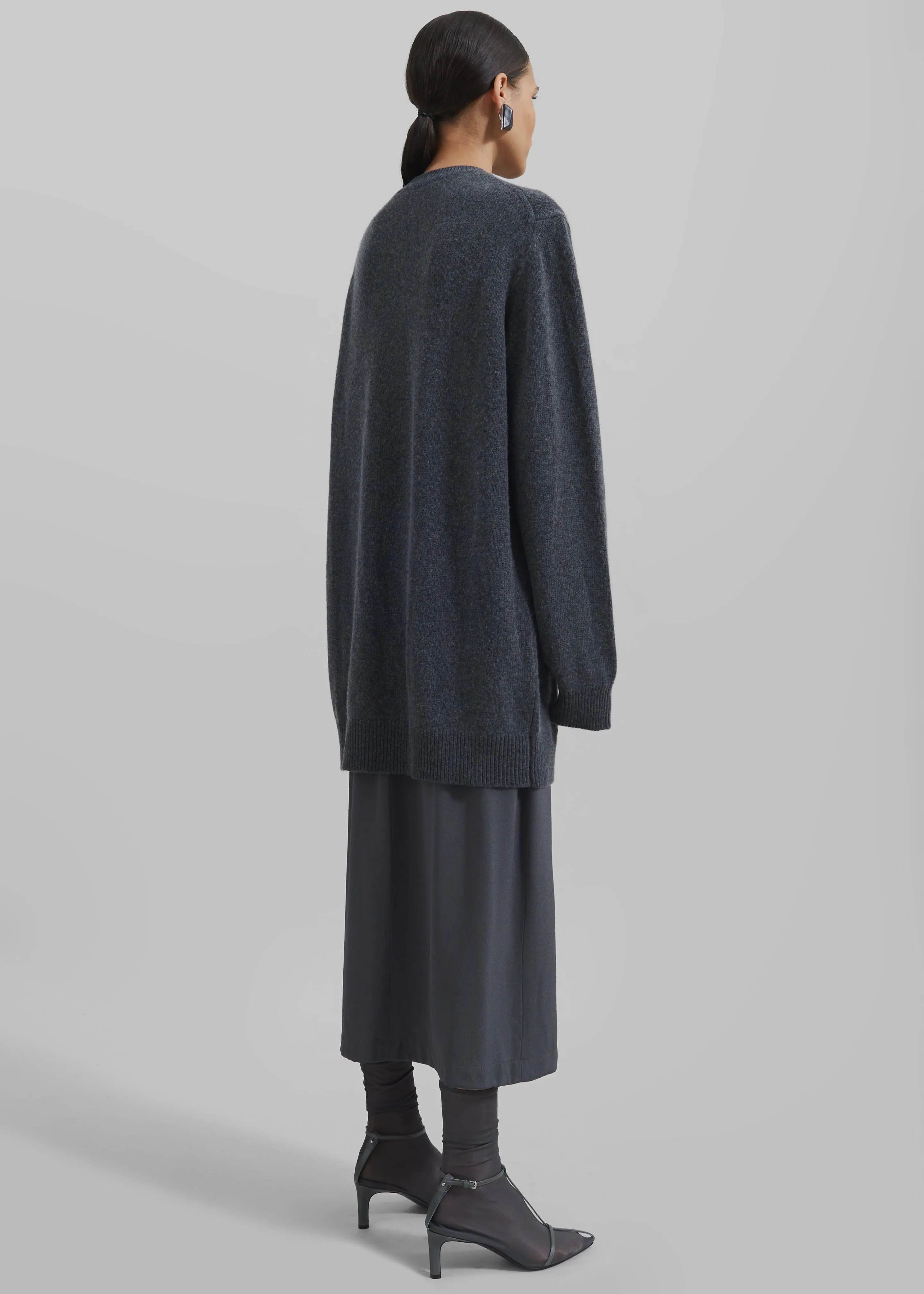 Maxime Knit Sweater Dress - Dark Grey Melange