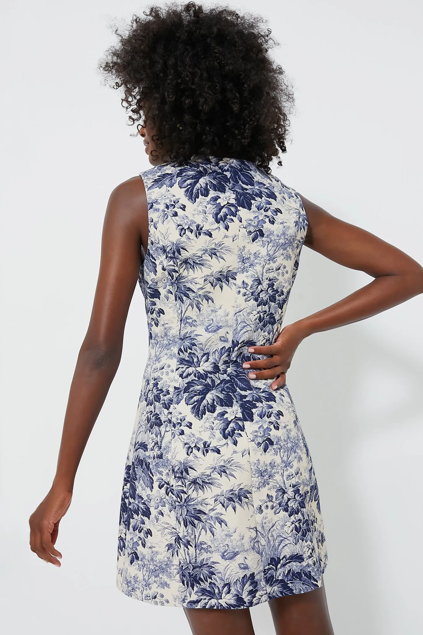 Navy Toile Maison Dress