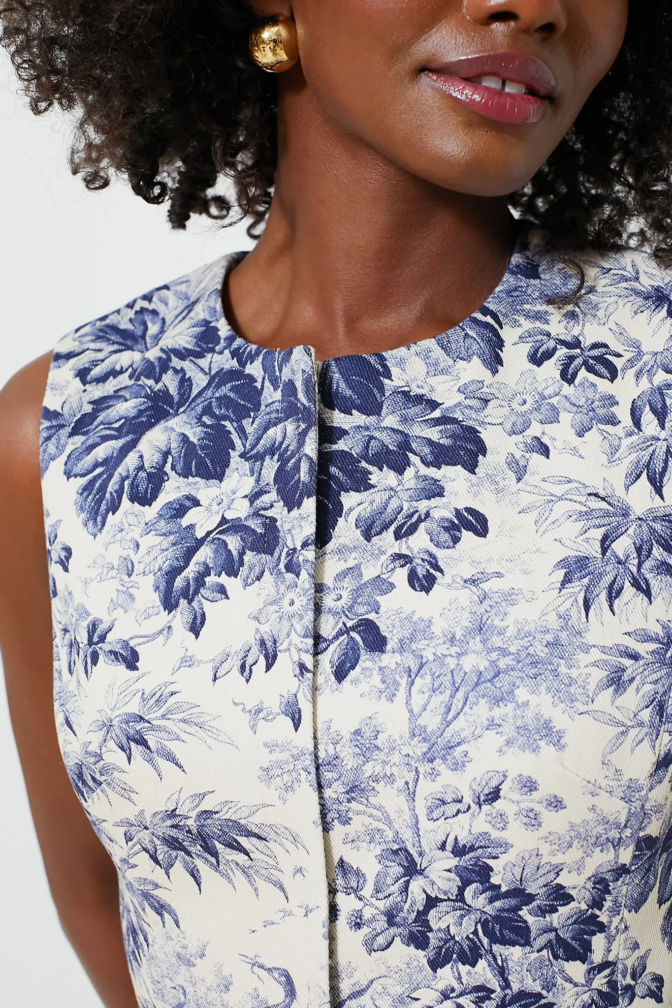 Navy Toile Maison Dress