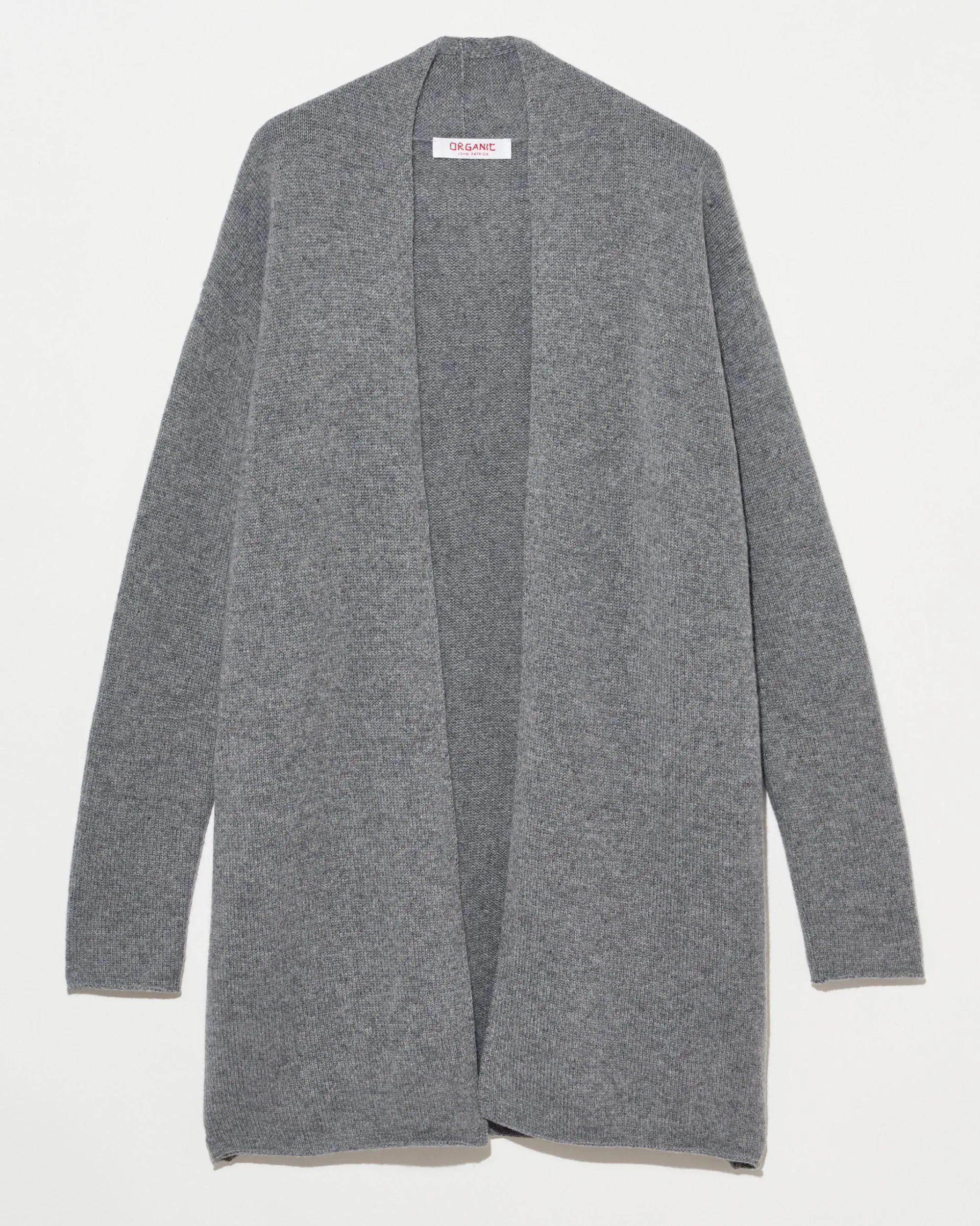 Organic by John Patrick Sadie Open Cardigan Grey Melange Cashmere
