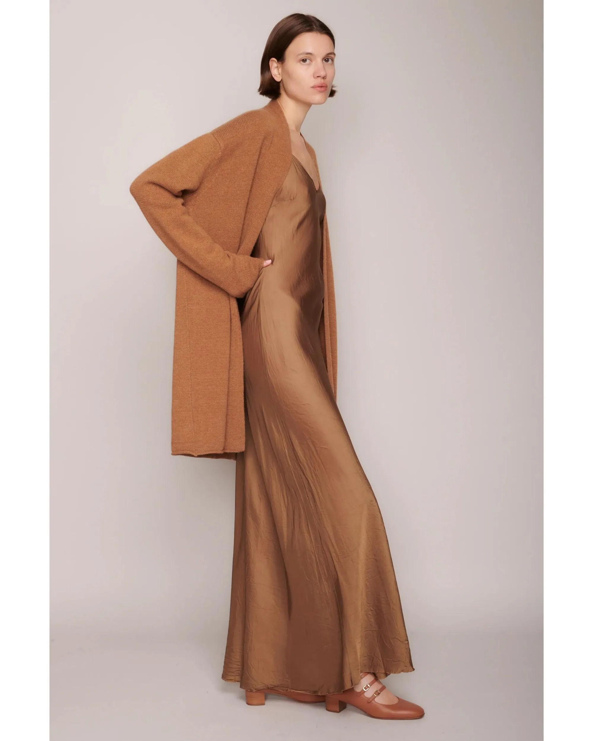 Organic by John Patrick Sadie Open Cardigan Vicuna Cashmere