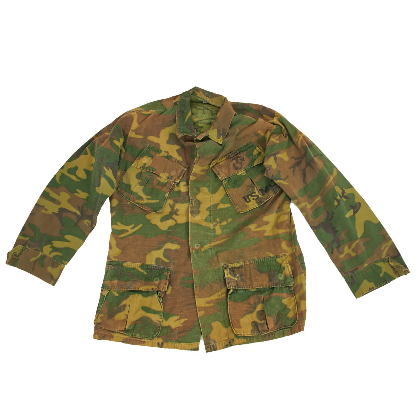 Original U.S. Vietnam War Lot of OG-107 Jungle Jackets With ERDL Blouse - 3 Items