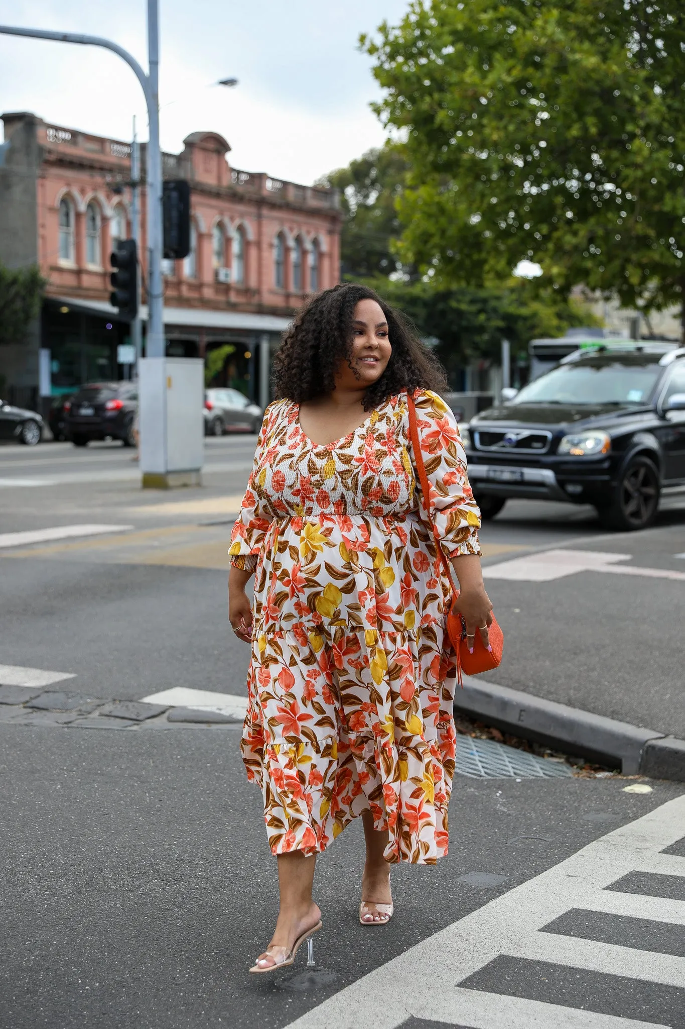 Phoenix Dress - Beige Floral