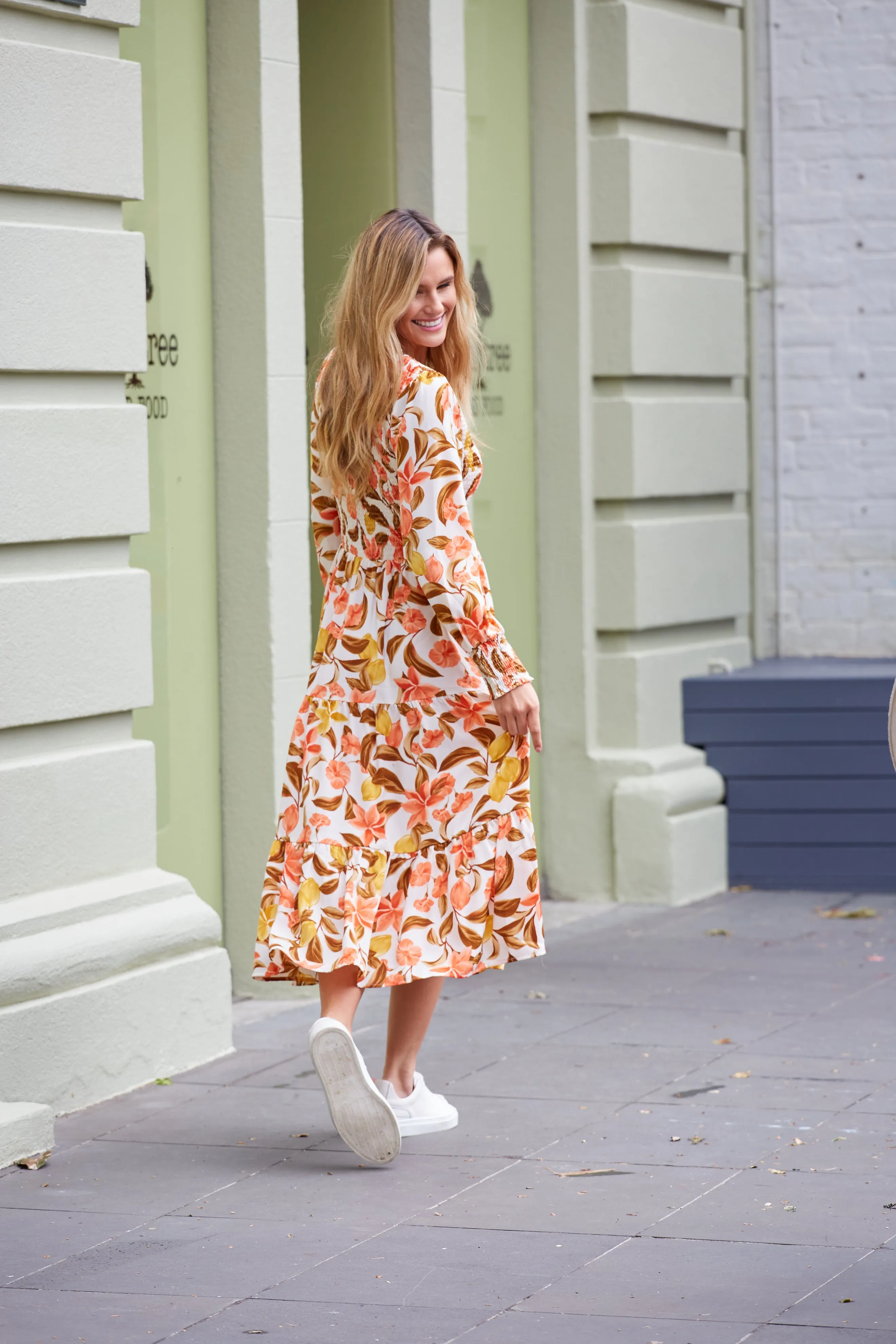 Phoenix Dress - Beige Floral